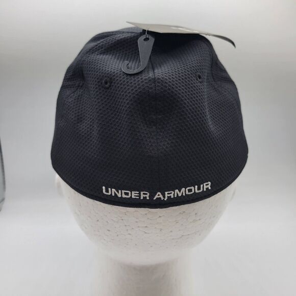 Under Armour Blitzing II Mens Womens Large XL Hat Stretch Fit Cap Black HeatGear - Picture 4 of 10